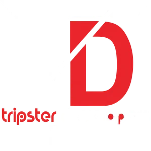 Tripster Developers logo, reversed white