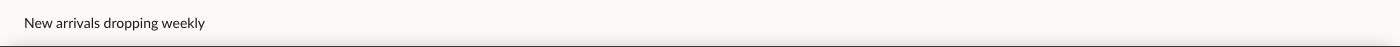 The promo ticker bar rotating merchant-authored messages above the header.