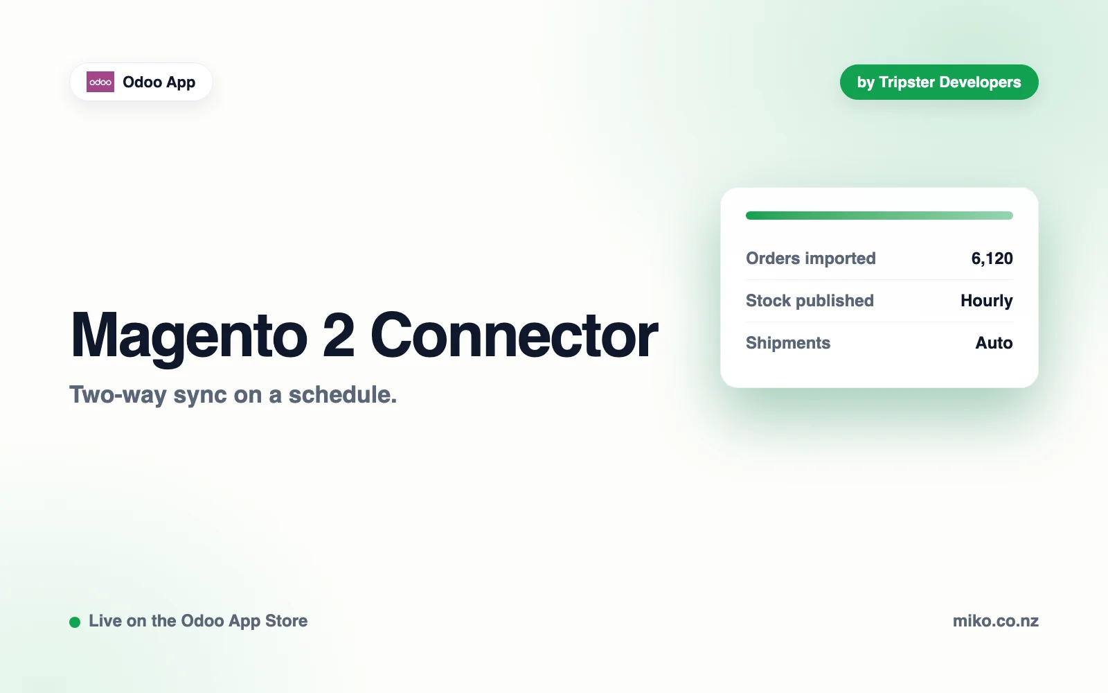 Magento 2 Connector app screen built by Tripster Developers