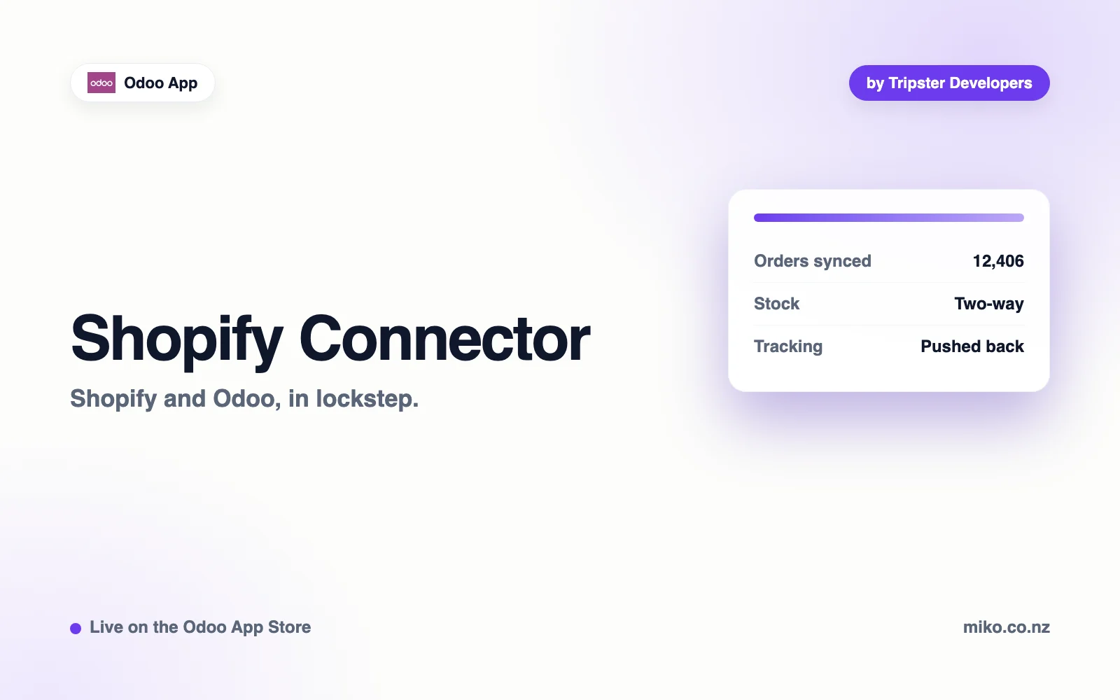 Shopify Connector app screen built by Tripster Developers