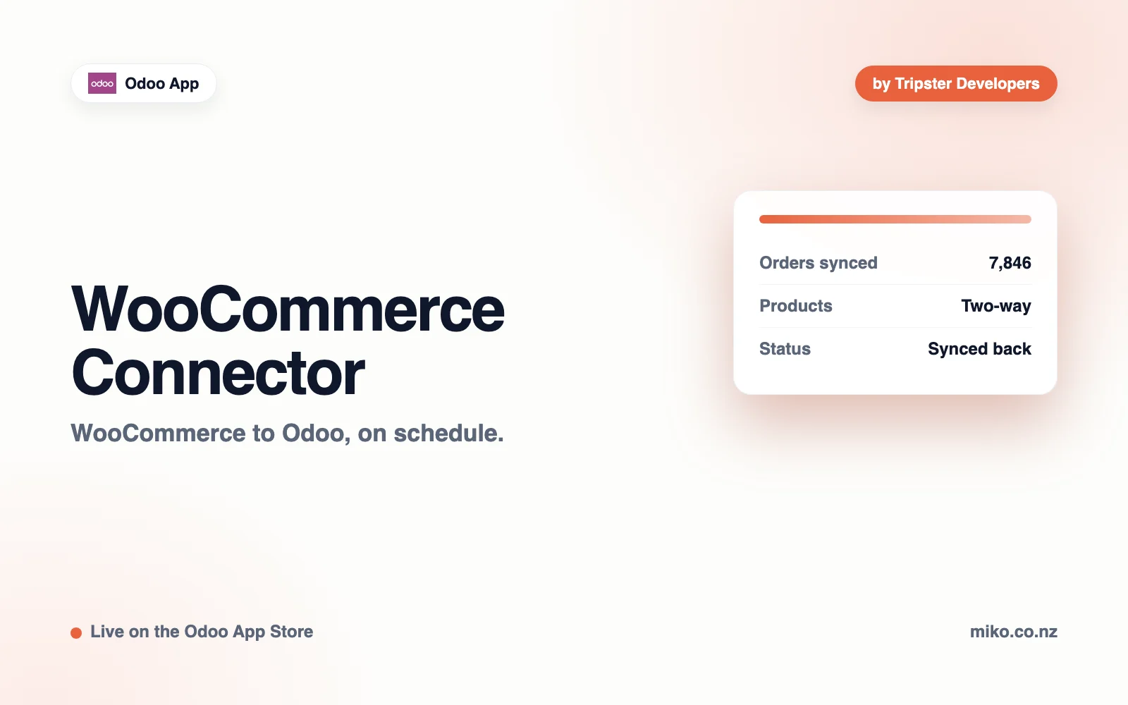 WooCommerce Connector app screen built by Tripster Developers