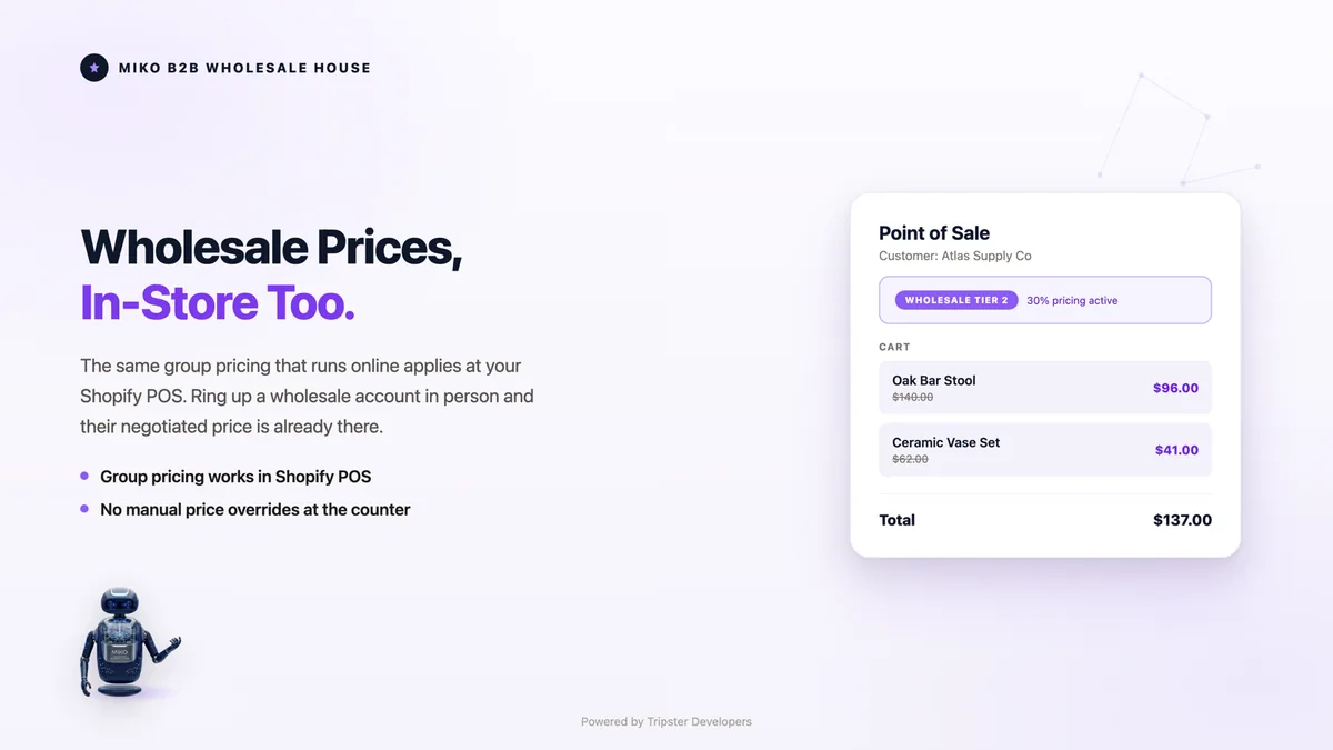 Miko B2B Wholesale House net payment terms at checkout