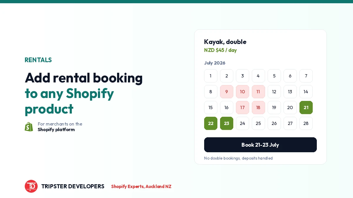How to Add Rental Booking to Your Shopify Store (2026 Guide)