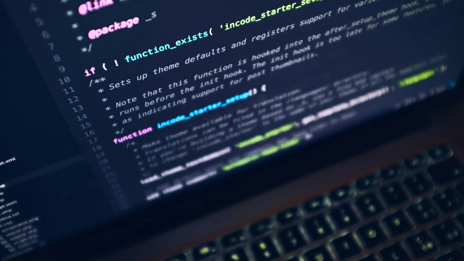 Close-up of code on a laptop screen