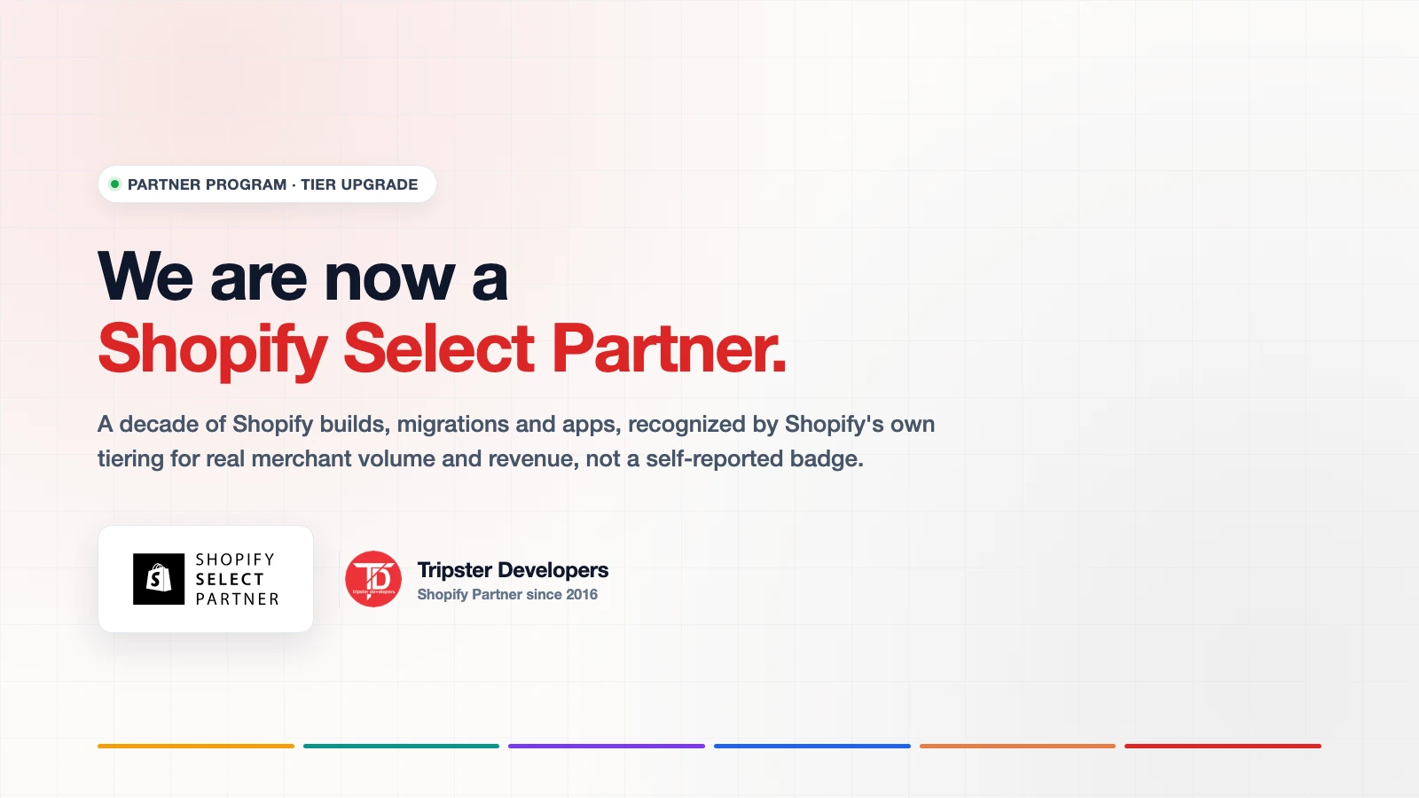 Tripster Developers is now a Shopify Select Partner
