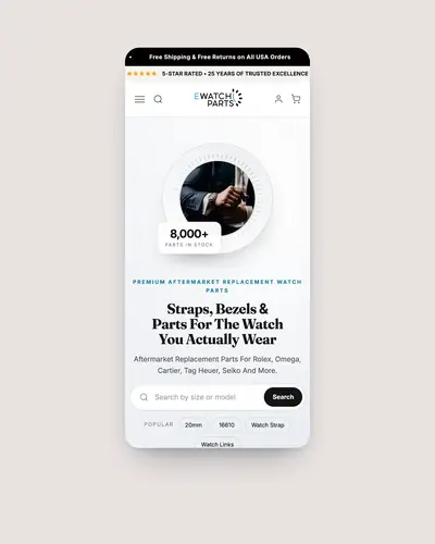 eWatch Parts Shopify store by Tripster Developers