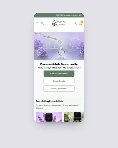 The Good Oil Company Shopify store by Tripster Developers