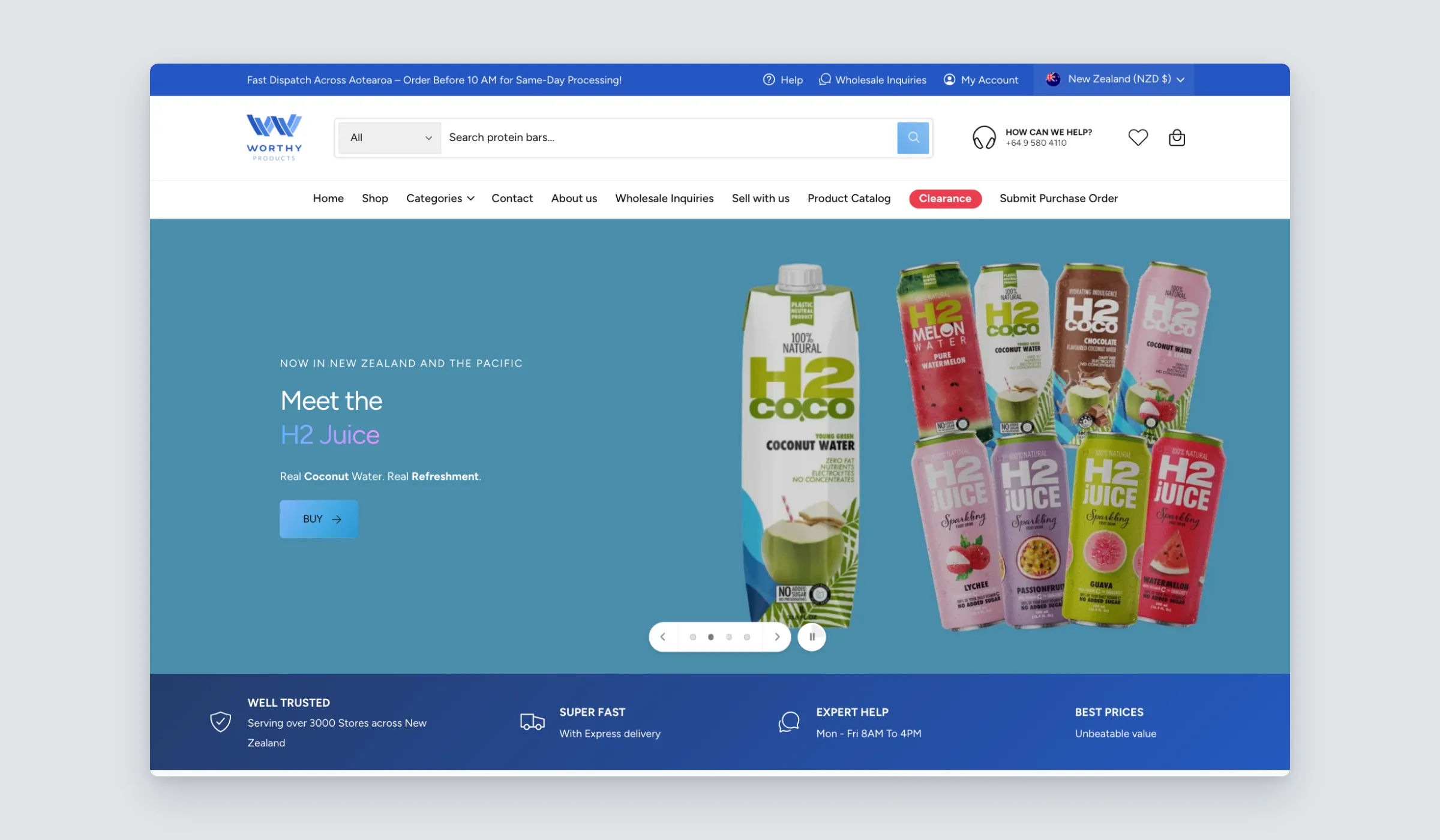 Worthy Products homepage on desktop, built on Shopify by Tripster Developers