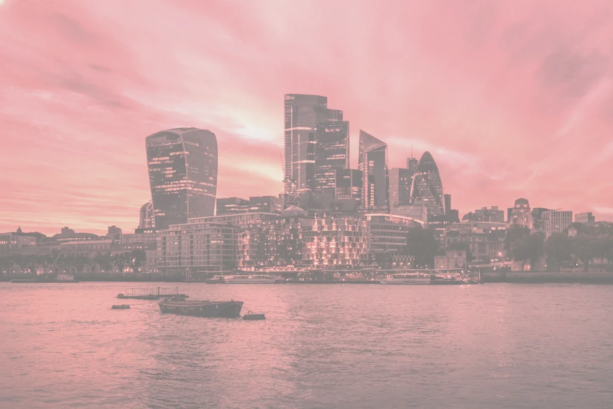 London skyline at dusk — Tripster Developers serves Shopify merchants across the United Kingdom