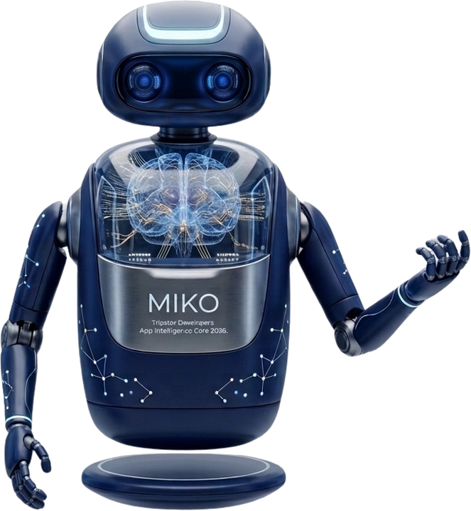 Miko - the robot face of Miko Apps by Tripster Developers