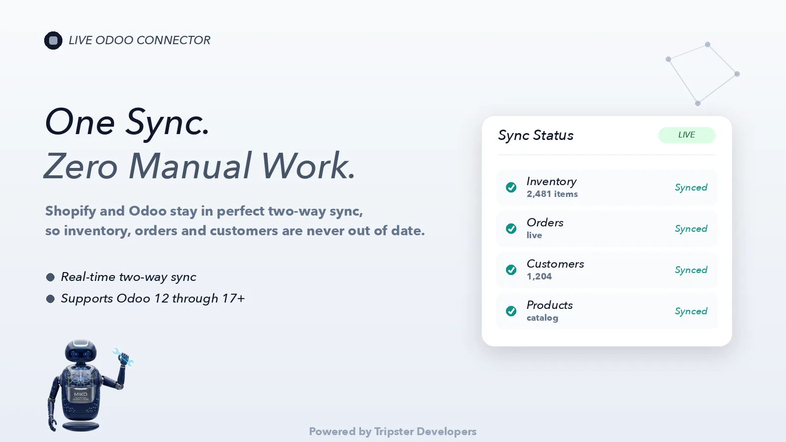 Live Odoo Connector Shopify app by Tripster Developers