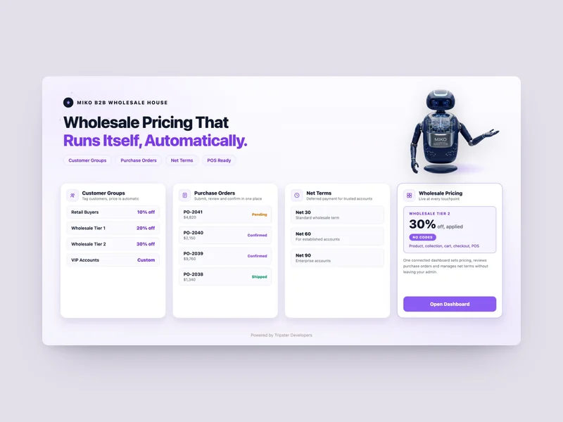 Miko B2B Wholesale Pricing app for Shopify