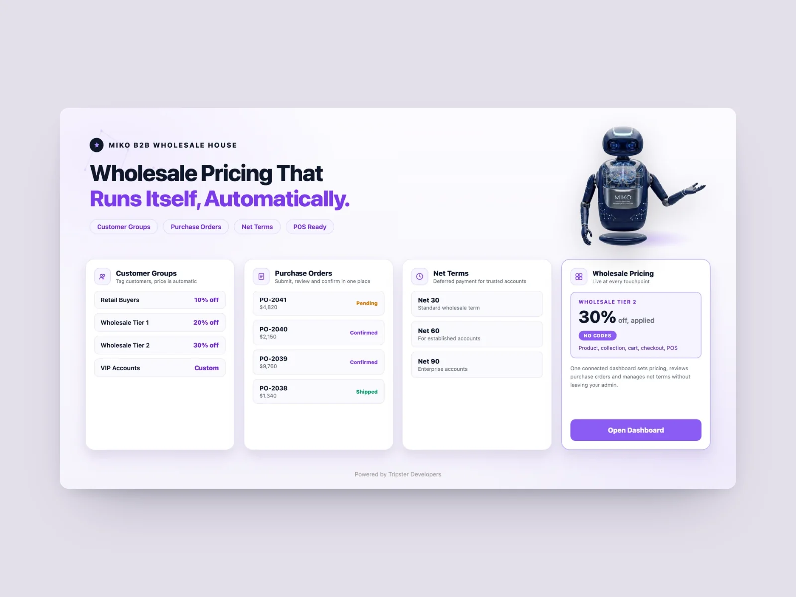 Miko B2B Wholesale Pricing, a Shopify wholesale app we built