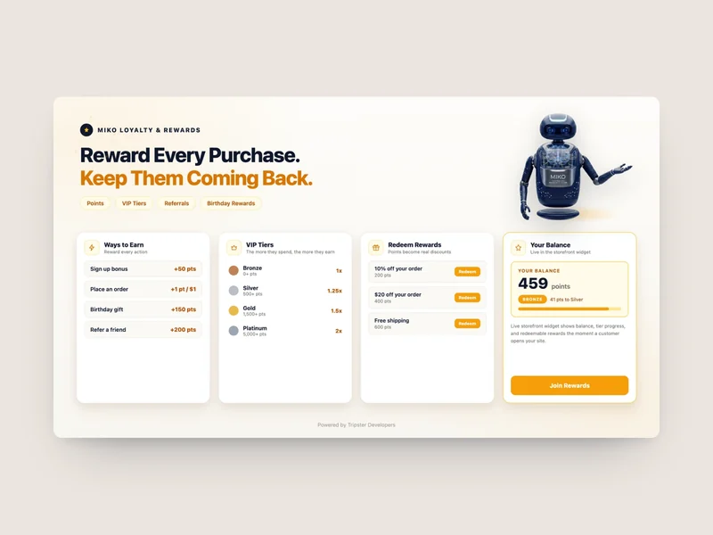 Miko Loyalty and Rewards, a Shopify loyalty app we built