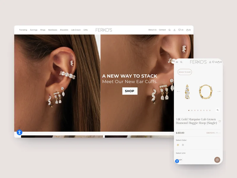 Ferkos Fine Jewelry Shopify case study by Tripster Developers