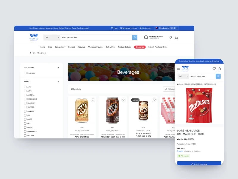 Worthy Products Shopify case study by Tripster Developers
